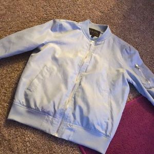 baby blue bomber jacket